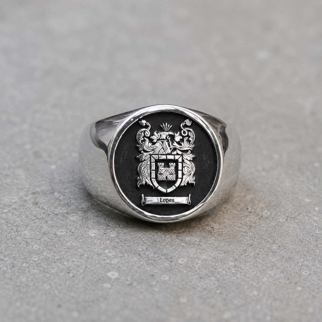 Silver Signet Ring.