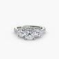 Three-Stone with Pavé Band
