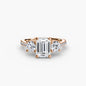 Three-Stone with Pavé Band