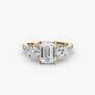 Three-Stone with Pavé Band