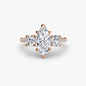 Three-Stone with Pavé Band
