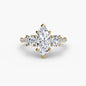 Three-Stone with Pavé Band