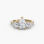 Three-Stone with Pavé Band