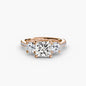 Three-Stone with Pavé Band