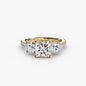 Three-Stone with Pavé Band