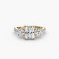 Three-Stone with Pavé Band