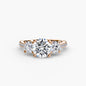 Three-Stone with Pavé Band