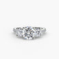 Three-Stone with Pavé Band