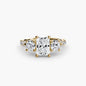 Three-Stone with Pavé Band 3