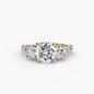 Three-Stone with Pavé Band 3