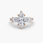 Three-Stone Ring with Pavé Band 4
