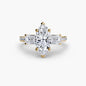 Three-Stone Ring with Pavé Band 4