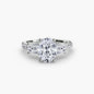 Three-Stone Ring with Pavé Band 4