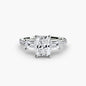 Three-Stone Ring with Pavé Band 4