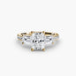 Three-Stone Ring with Pavé Band 4