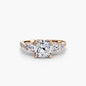 Five Stone Ring with Pavé Band