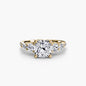 Five Stone Ring with Pavé Band