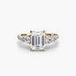 Five Stone Ring with Pavé Band