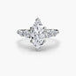 Five Stone Ring with Pavé Band