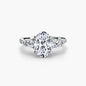 Five Stone Ring with Pavé Band