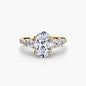 Five Stone Ring with Pavé Band