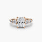 Five Stone Ring with Pavé Band