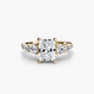 Five Stone Ring with Pavé Band