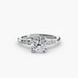 Solitaire with Shoulder Accents
