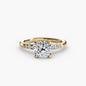 Solitaire with Shoulder Accents
