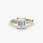 Solitaire with Shoulder Accents
