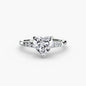 Solitaire with Shoulder Accents
