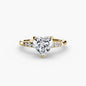 Solitaire with Shoulder Accents