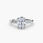 Solitaire with Shoulder Accents