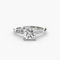 Solitaire with Shoulder Accents