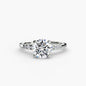 Solitaire with Shoulder Accents