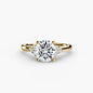 Solitaire with Cluster Shoulders