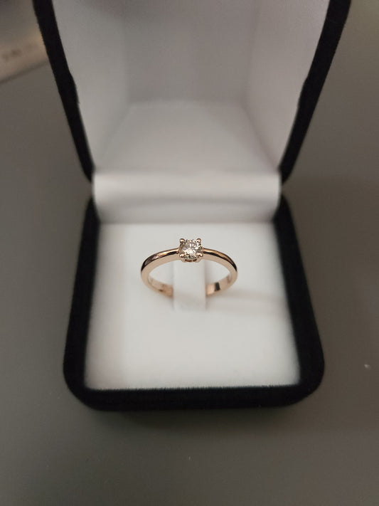 Natural Diamond Rose Gold Ring