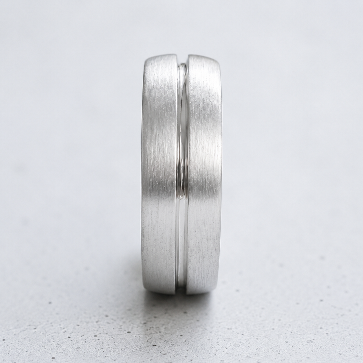 Brushed Sterling Silver Groove Ring